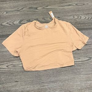 NWT Skims Fits Everybody Super Cropped T-Shirt Crewneck Short Sleeve Ochre 2X